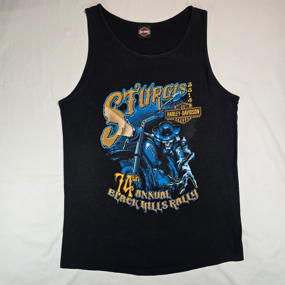 Harley-Davidson Sturgis 2014 Black Hills Rally Tank Top Mens Black XL
